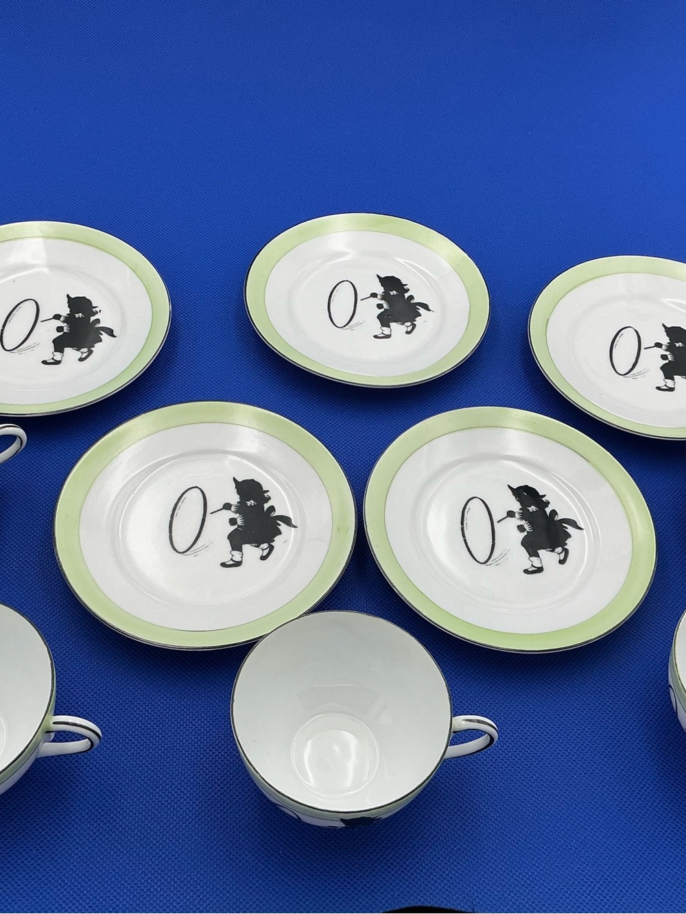 Charming - 10pc Antique Children Playing Nippon Doll Toy Tea Set